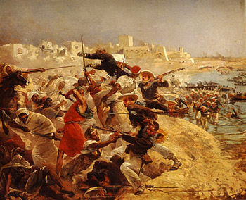 illustration de la prise de Sfax en 1881