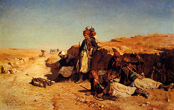 En Tunisie, campagne de 1881 par Armand POINT d'après un tableau de 1882