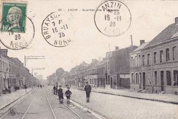 le quartier des pigeons à Anzin sur une carte postale ancienne