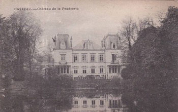Le château de la poudrerie à Casteau sur une carte postale ancienne