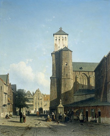 la collégiale Saint-Denis de Liège par Jan Weissenbruch