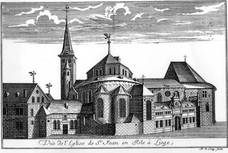 la collégiale Saint-Jean de Liège vers 1735