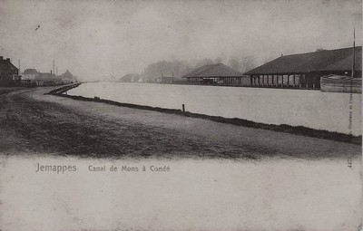 le canal Mons-Condé sur une carte postale ancienne