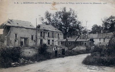 Le village de Montigny-sur-Vesle après la première guerre mondiale