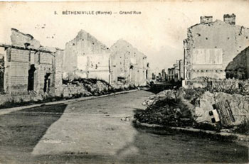 la reconstruction de betheniville après la première guerre mondiale