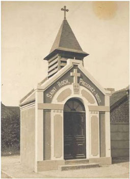 la chapelle Saint-Roch de villers-Guislain sur une carte postale ancienne