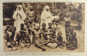 Des franciscaines missionnaires sur une carte postale ancienne