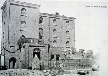 le moulin mollet à Dour en belgique sur une carte postale ancienne