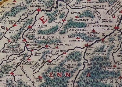 Escautpont sur une carte de 1594