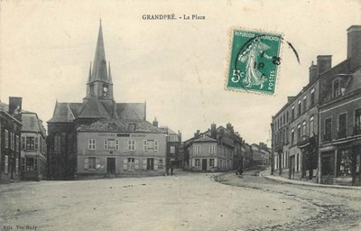 La place de Grandpré avant la Première Guerre Mondiale