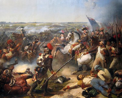 La bataille de Fleurus peinte par Jean-Baptiste Mauzaisse en 1837
