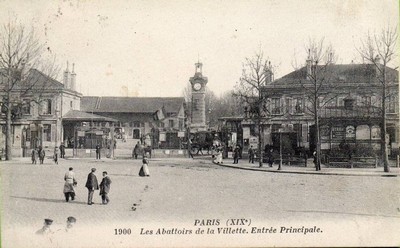 Les abbatoirs de La Vilette sur une carte postale ancienne