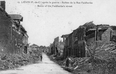 La destruction de la rue Faidherbe pendant la Première Guerre Mondiale