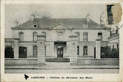 le château du directeur des mines de Lourches sur une carte postale ancienne