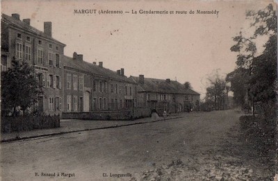 La gendarmerie de Margut sur une carte postale ancienne
