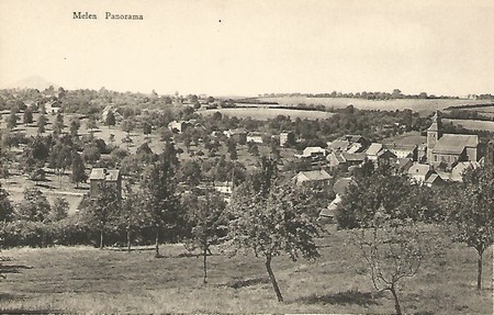 Panorama de Melen sur une carte postale ancienne