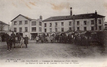 La filature de laine des Venteaux sur une carte postale ancienne