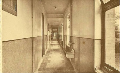 Le sanatorium d'Obourg sur une carte postale ancienne