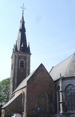 L'église Saint-Martin à Quiévrain