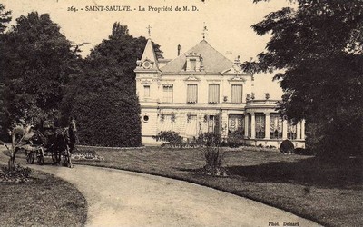 Le château Fortier de Saint-Saulve sur une carte postale ancienne
