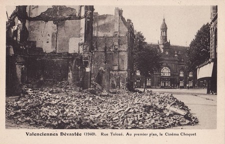 Le cinéma Choquet à Valenciennes sur une carte postale ancienne