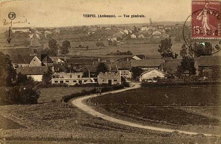 vue générale de Verpel sur une carte postale ancienne