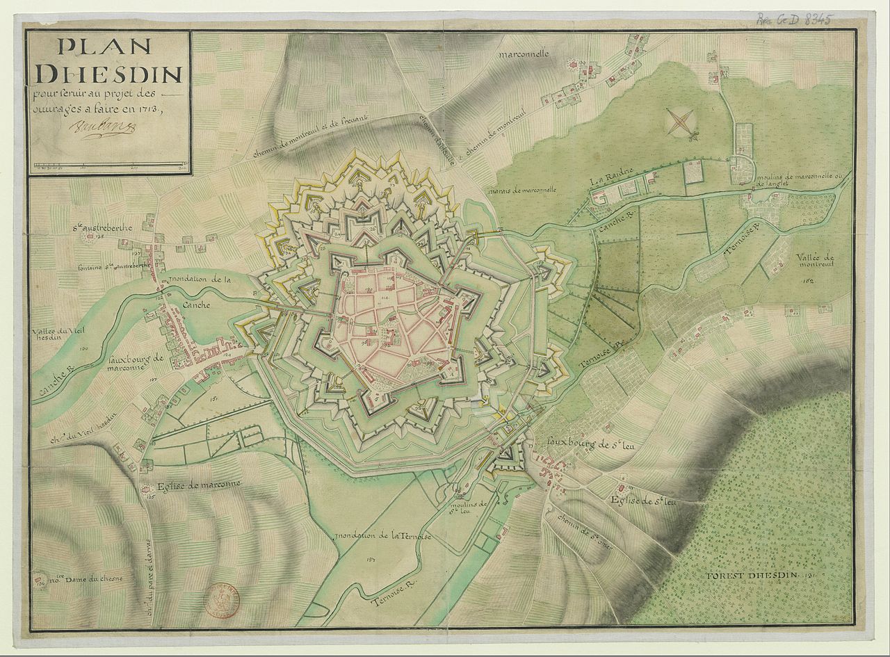 Plan d'Hesdin pour servir au projet des ouvrages à faire en 1713