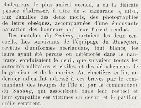 article sur le naufrage du contre-torpilleur Le Mousquet paru dans l'Illustration en 1915