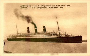 Le paquebot Belgenland sous le pavillon de la Red Star Line