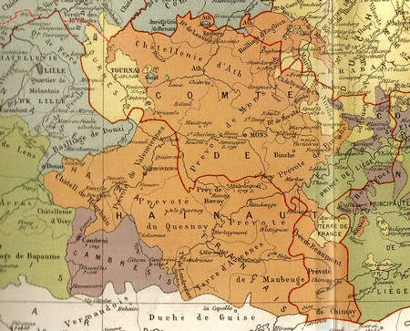 carte du Comté du Hainaut