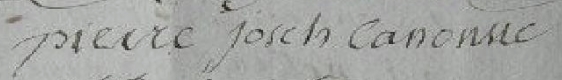 signature de Pierre Joseph CANONNE