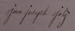 signature de Jean Joseph JOLY