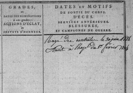 Fiche matricule de BERLEMONT Dominique Joseph, soldat de l'Empire